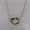 Conjunto de joias de aço inoxidável com fivela de ferradura da moda 18k colar banhado a ouro