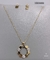 Conjunto de joias personalizado de aço inoxidável conjunto de colar e brinco de ouro