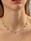 Colares turquesa em camadas de joias de aço inoxidável CZ para meninas
