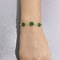 Bracelete de concha verde redonda de marca de designer independente Corrente de mão de aço inoxidável