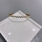 Pulseira de luxo em ouro 24k strass de marca de aço inoxidável pulseira de onda