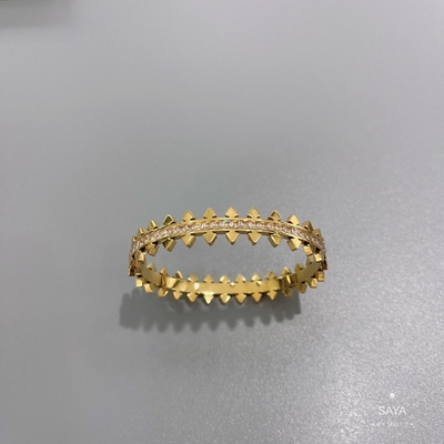 Pulseira de aço inoxidável do ouro luxuoso de Olive Branch Inlaid Diamond Bracelet da joia