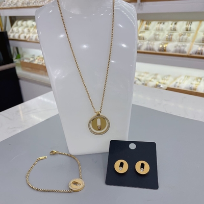 CDE Angel Wing Necklaces e o dia de Valentim de Tone Jewelry Sets Birthday /Anniversary do ouro dos brincos