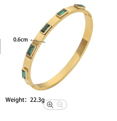 Ouro da pulseira do bracelete da amizade do amor de 18 K com o presente articulado pedras do zirconita