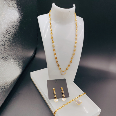 Nova Chegada Linhas de Moda Mais Novas Dourado Cores de Aço Inox, Colar, Pulseiras para Mulher