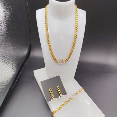 Nova Chegada Linhas de Moda Mais Novas Dourado Cores de Aço Inox, Colar, Pulseiras para Mulher