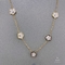 Conjunto de joias de aço inoxidável de noivado CE colar de ameixa branco fritillary