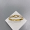 bracelete aberto em ferradura do Fritillary branco da curvatura da pulseira de aço inoxidável do ouro 18K de 58x44mm