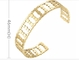 Do ouro oco largo do bracelete 24k do grânulo do ouro do tipo do excesso pulseira de aço inoxidável