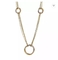 Colar de aço inoxidável do ouro longo luxuoso claro da colar 18K do pendente do círculo do estilo