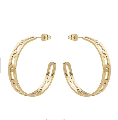 o ouro 14K chapeou brincos grossos da aro embala a joia da aro de Chunky Hoops Set Hypoallergenic Small