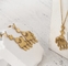 Os grupos da joia do ouro de Sanfenly para meninas que das mulheres o ouro mergulhou colares acorrentam a joia do ouro dos anéis da junta dos braceletes