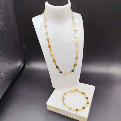 Nova Chegada Moderna High Polish mais recente dourado de cor de aço inoxidável brincos, colar, pulseiras para senhoras