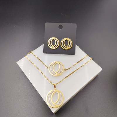Nova Chegada Linhas de Moda Mais Novas Dourado Cores de Aço Inox, Colar, Pulseiras para Mulher