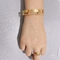 Pulseira de aço inoxidável material de anel duplo de designer exclusivo pulseira de ouro 18k
