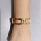 Pulseira de anel duplo L Word Design 18k aço inoxidável pulseira de ouro