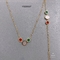 Conjunto de joias de marca de luxo em aço inoxidável com concha tricolor conjunto de joias simples