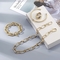 Pulseira de charme de ouro 14k moda americana estilo INS simples pulseira de ouro fivela
