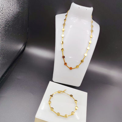 Nova Chegada Moderna High Polish mais recente dourado de cor de aço inoxidável brincos, colar, pulseiras para senhoras