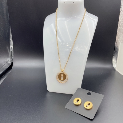 2024 Novos conjuntos de jóias de aço inoxidável à moda e à prova d'água, ouro 18K, presente de luxo, por atacado
